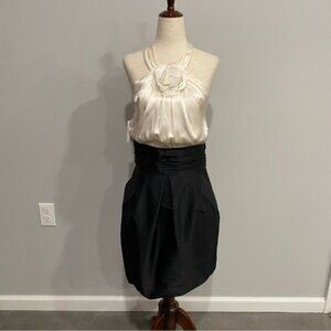 Alexia Admor Silk Black and White Dress Medium
